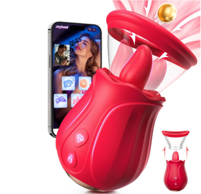 Licking & Vibrating Rose Sex Toy