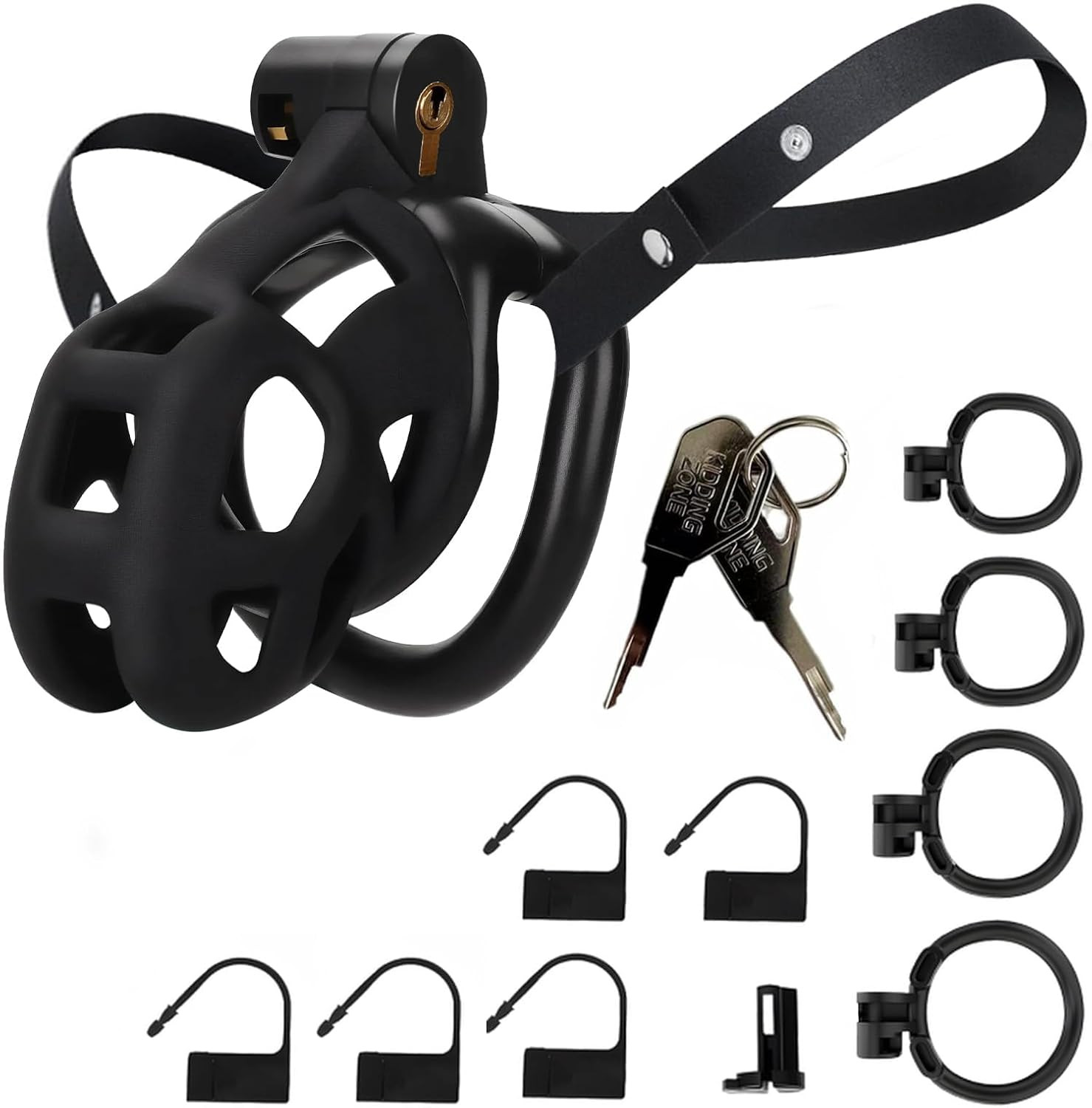 Male Chastity Cage with Elastic Belt