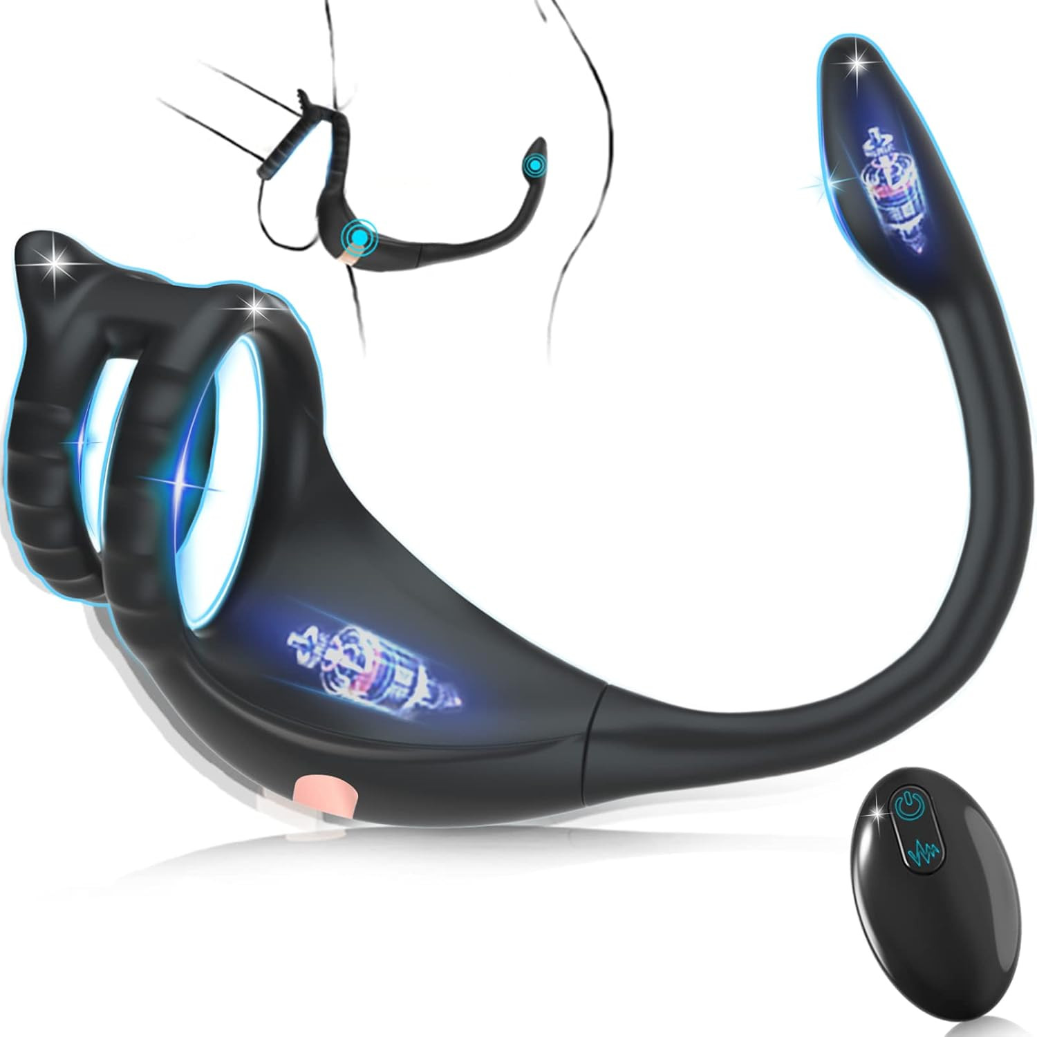 Butt Plug Prostate Massager Penis Ring